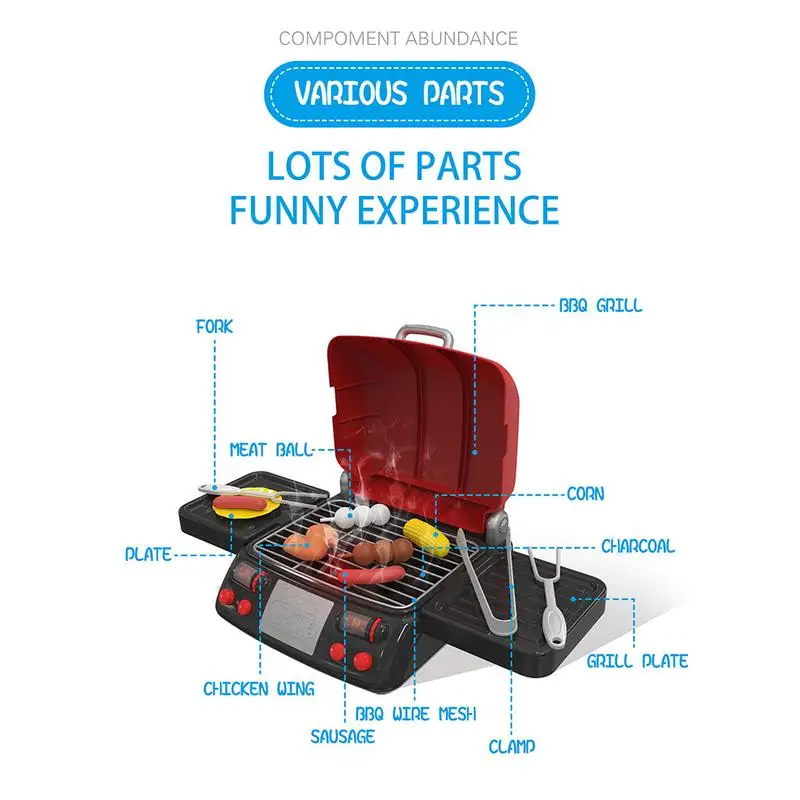 Набор из 19 предметов электрический гриль игрушка для ролевых игр имитация