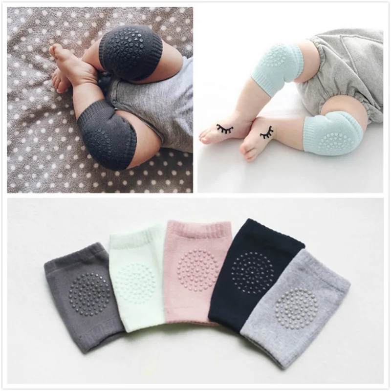 0 24 Months babys Non slip Baby Kneecap Summer Childrens Cotton Baby Crawling Knee Pads Terry Thick Mesh Breathable