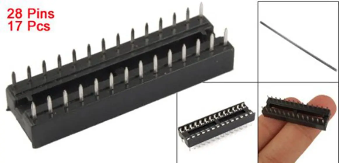 SODIAL (R) 17 шт x 28 Pin DIP ИС адаптер припоя Тип гнезда|Электрические вилки| |