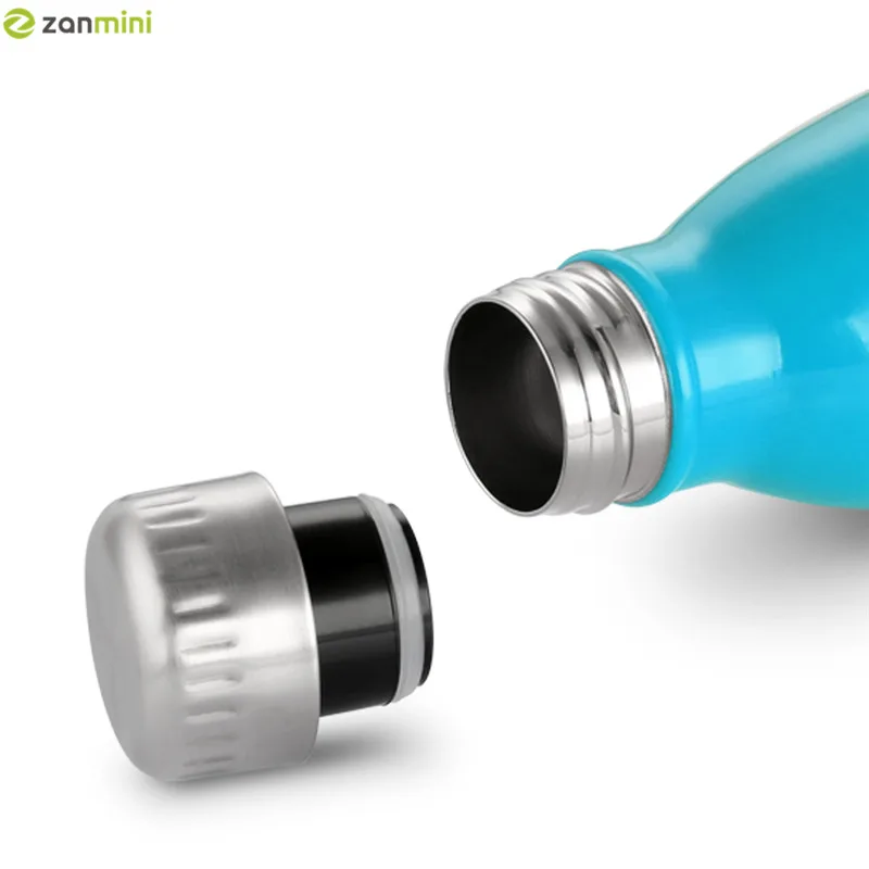 Zanmini 500 мл/750 мл Термос Открытый Спорт изоляции Нержавеющая сталь двойными