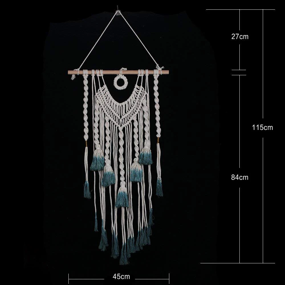 Handmade Macrame Wall Hanging Woven Art TapestryBoho Decor Textile hanging Chic Bohemian Home Geometric | Дом и сад