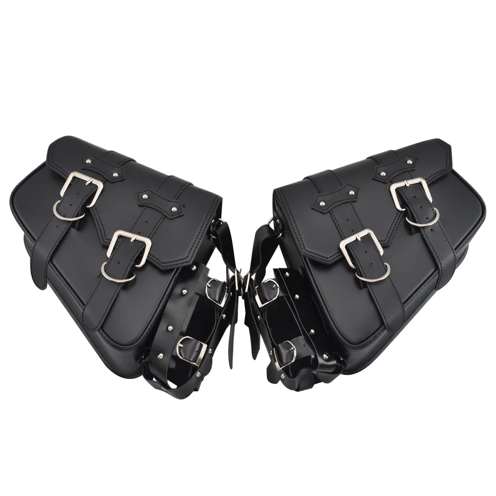 Online Yeni Varış Motosiklet Deri çift Taraflı Salınım Kolu çantaları Saddlebags İçecek Kupası Tutucu UV Korumalı ısı Guard Evrensel