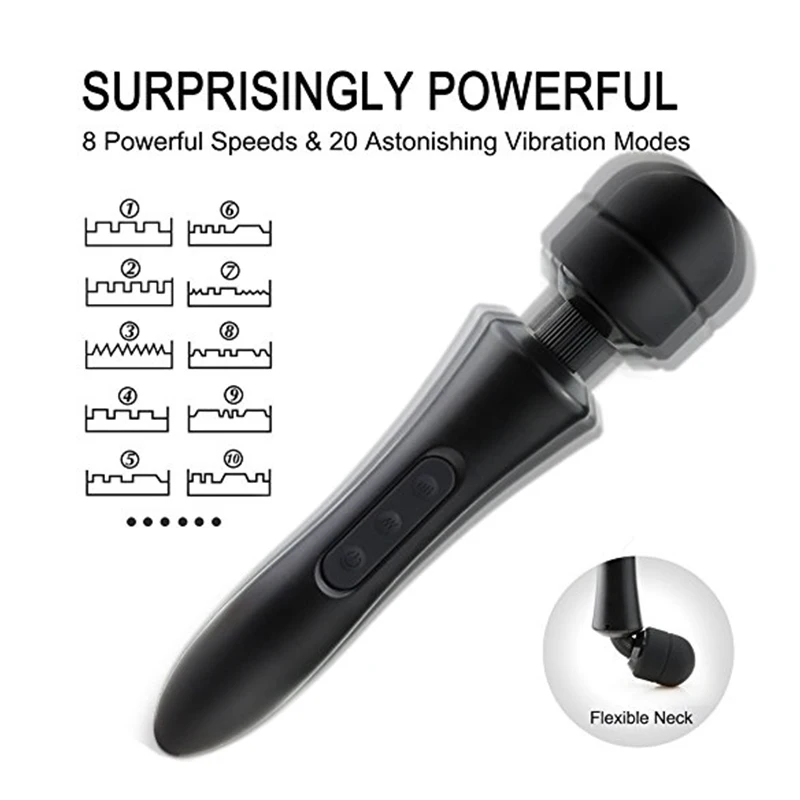 Супер мощный 10 скоростной фаллоимитатор вибратор G Spot AV Wand Секс игрушки 360 degreeMagic