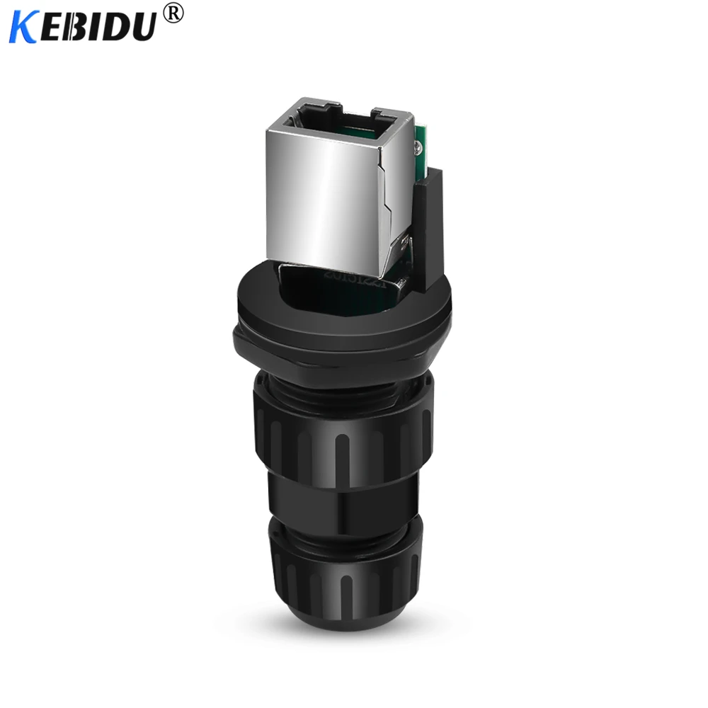 KEBIDU RJ45 CAT5 CAT6 розетка панель крепление IP68 Водонепроницаемые провода Разъемы
