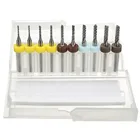 Новинка 10 шт. мини PCB сверло Гравировка фреза резец карбидные инструменты Концевая фреза ЧПУ режущие Биты Набор для резки
