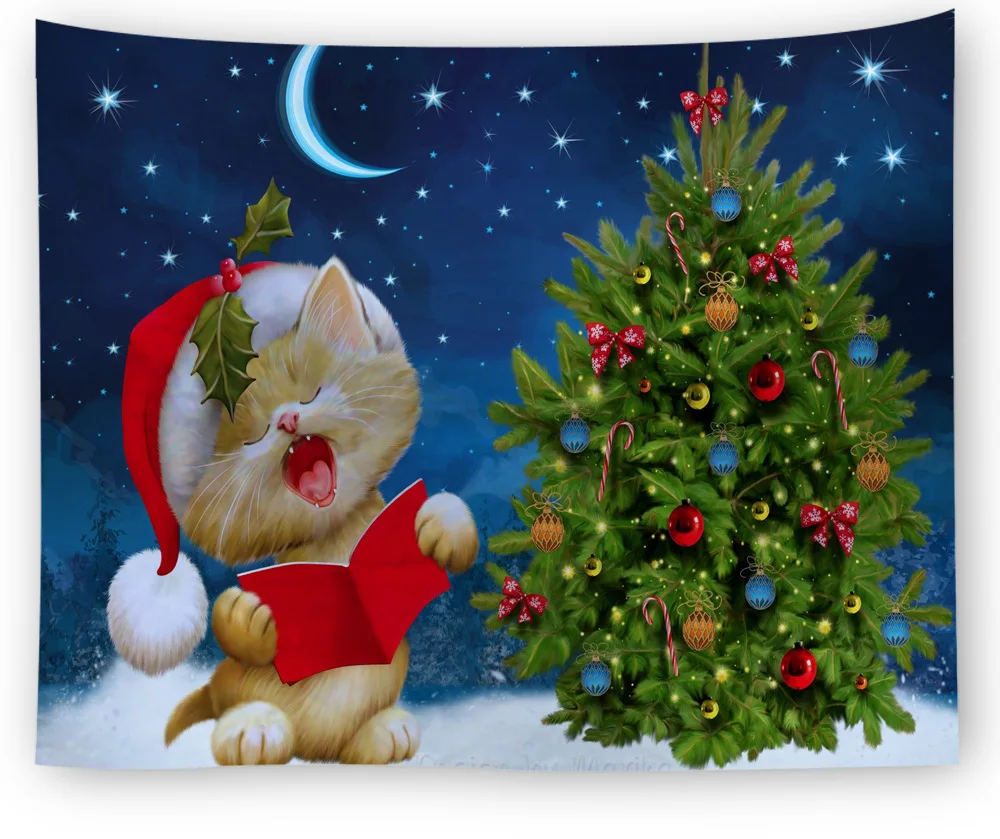Счастливый Рождество Санта Клаус зимний Снеговик праздничный гобелен настенный