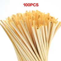 100pcs a natural wheat straw 100 biodegradable straws environmentally friendly portable drinking straw bar kitchen accessories