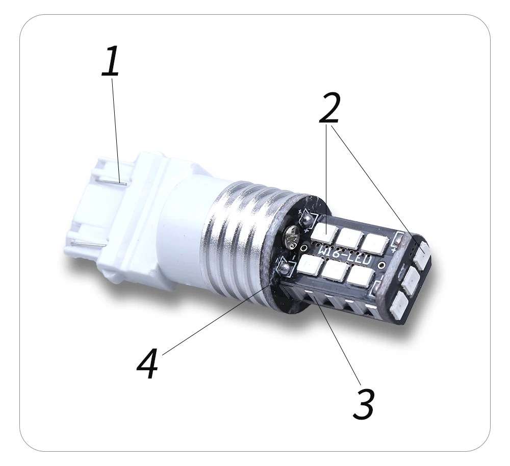 1 шт. Белый/янтарный без гипервспышки 3157 2835 Чип 15SMD светодиодный переключатель для