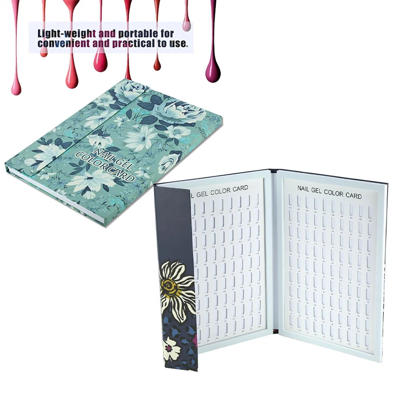 Профессиональная цветная демонстрация гель лака для ногтей 180 цветов карточка