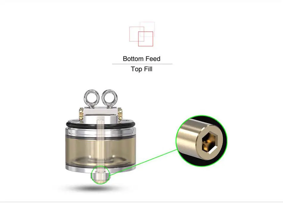 Новый Pyro V2 BF RDTA 24 мм Ремонтопригодный бак Squonk Pin|Хранилище для дома и офиса| |