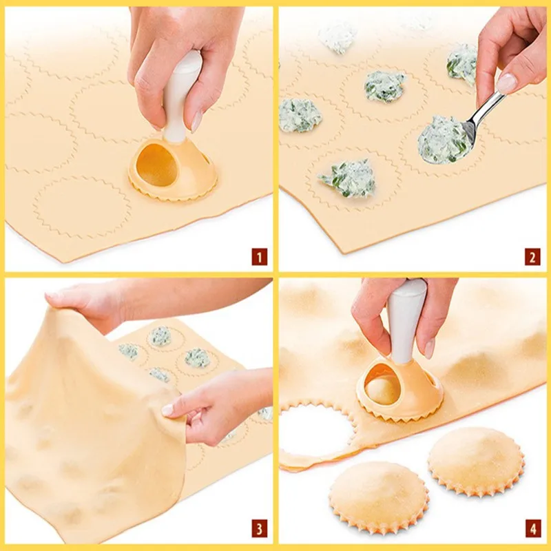 4 шт./компл. формы для пельменей клецки пресс инструмент китайский Jiaozi выпечки и