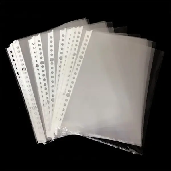 

Pack of 200 A5 Clear Punched Pockets - Plastic Poly Folders