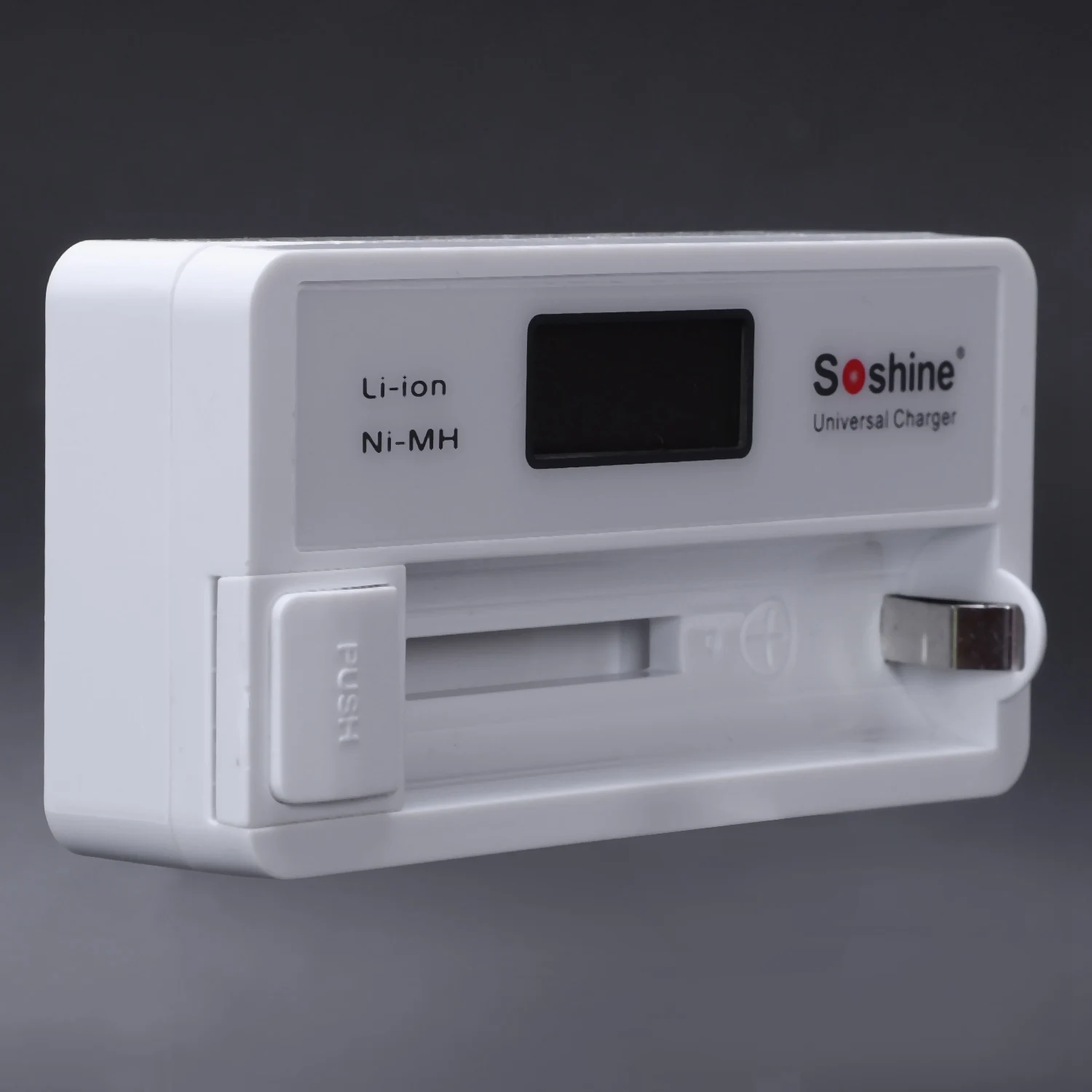 OPQ Soshine SC S7 US plug lcd Цифровой 1 слот 18650 14500 16340 зарядное устройство белый|Зарядные