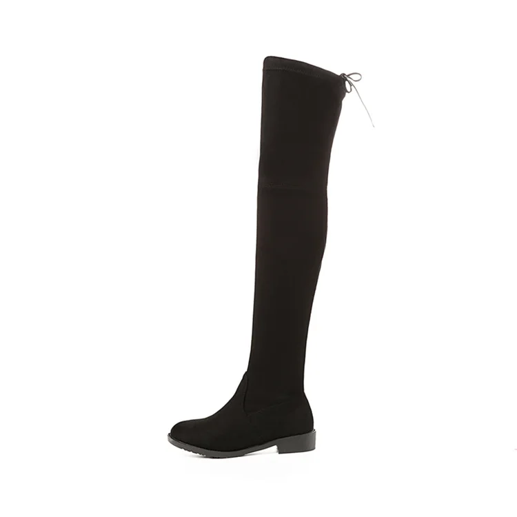 Star over-the-knee stretch boots new 2019 hide wedge women's 2.1 | Обувь