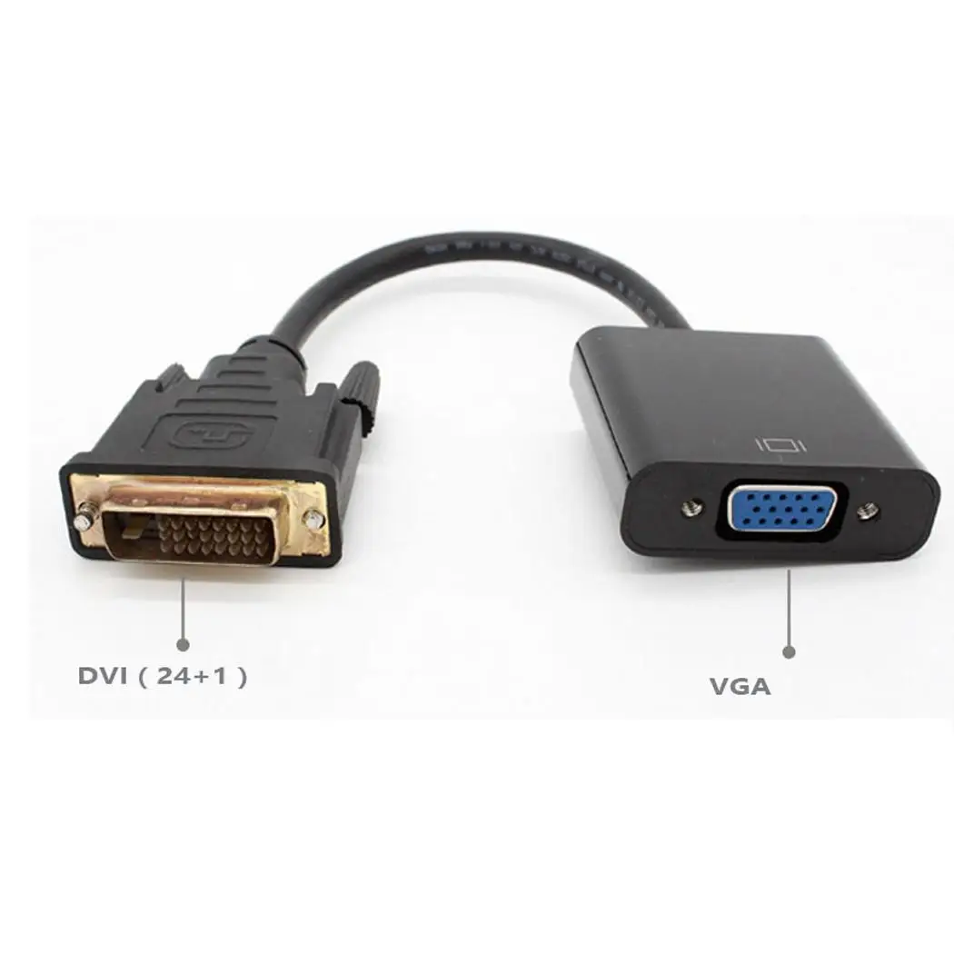 Высокое разрешение мультимедийный интерфейс для VGA Аудио конвертер Черный