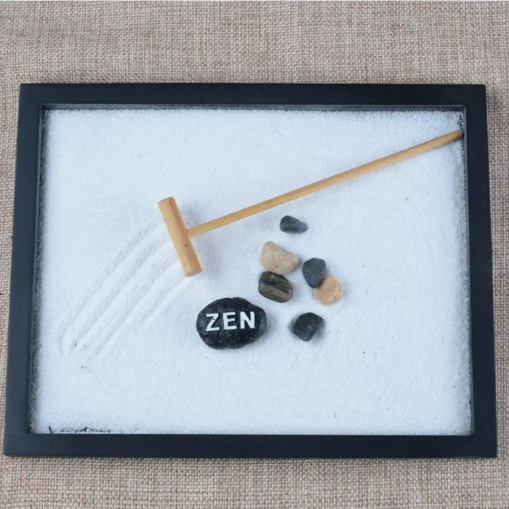 Японский карезансуи мини Zen Настольный сад с погремушкой галька и песок
