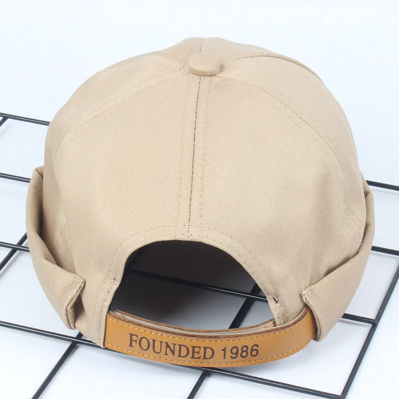 Retro Men Street Casual Docker Sailor Biker Hat Beanie Brimless Cap Unisex Pumpkin Vintage Beanies | Аксессуары для одежды