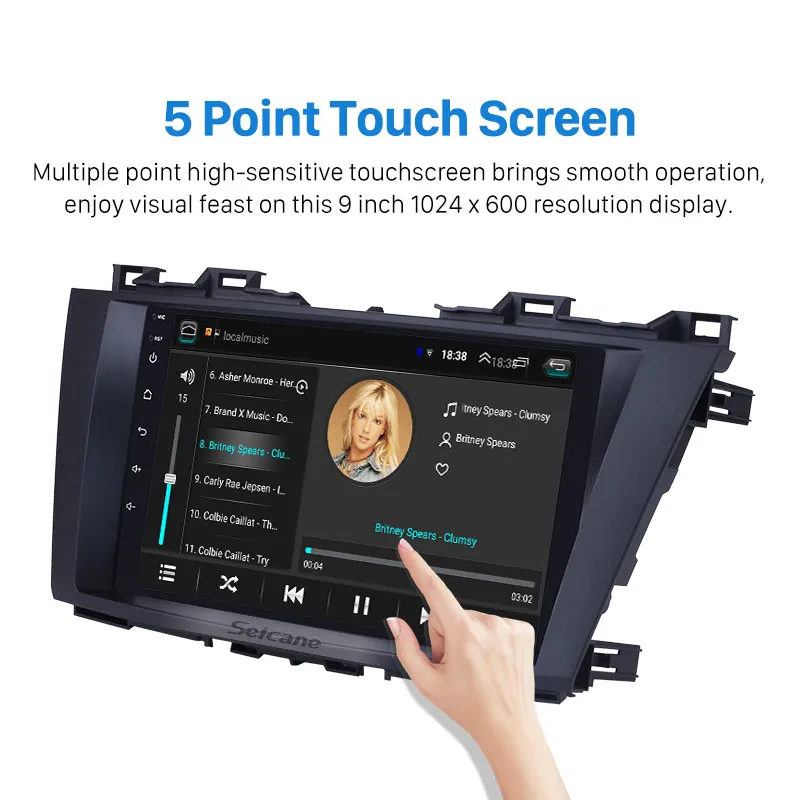 Автомагнитола Seicane мультимедийный проигрыватель с GPS для Mazda 5 2009 2010 2011 2012 Android 8 1 9