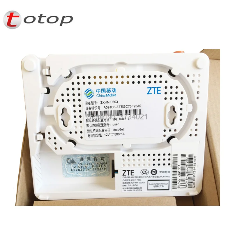 Бесплатная доставка ZTE ZXHN F603 GPON ONU ONT 2LAN + 1 голосовой CE одноволоконный FTTH