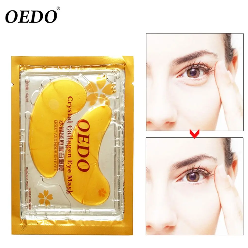 Золотая кристальная коллагеновая маска для глаз OEDO Антивозрастная ухода за