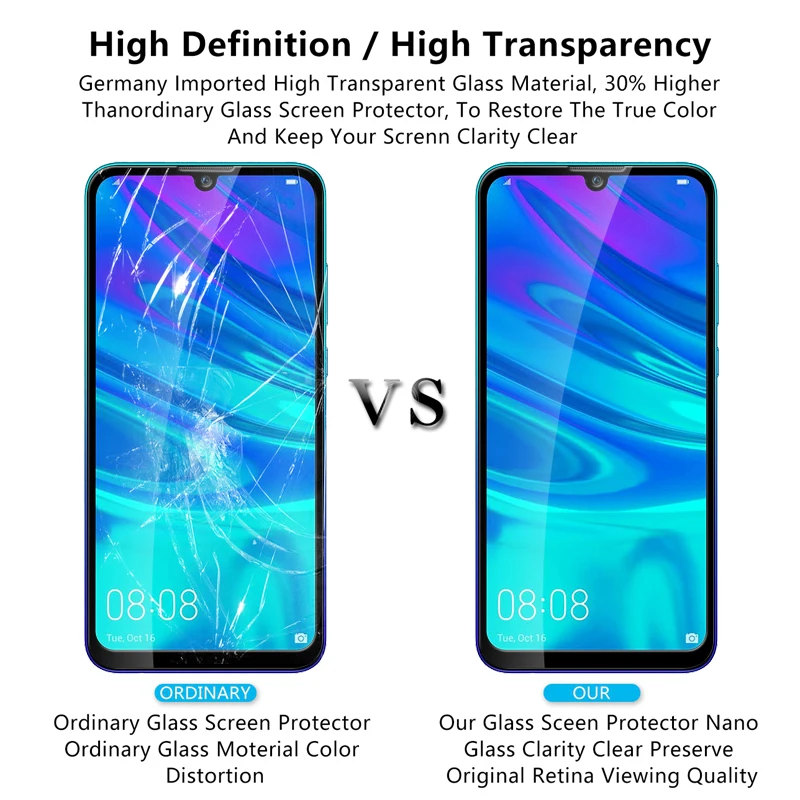 Стекло для Huawei P Smart 2019 защита экрана закаленное стекло чехол Plus Защитная