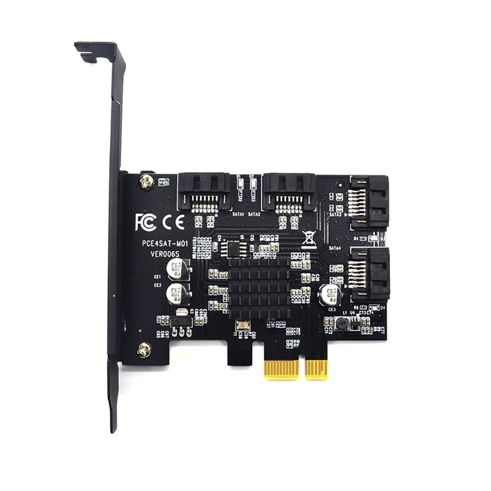 PCI-E к SATA 3 0 карта расширения 4 порта 6G переходная адаптер IPFS жесткий диск Marvell 88SE9215
