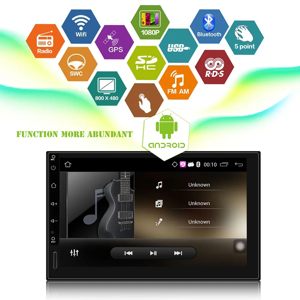 HD 1024*600 Экран радио GPS 2 DIN в автомобиль стерео плеер 7 &quotAndroid 5 1 Quad core 6 ГГц ПЗУ 16 Гб с