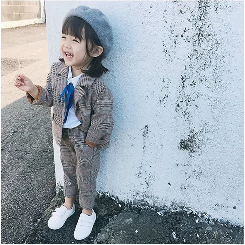 Коллекция 2019 года весенне-осенняя одежда для девочек Детский комплект модная