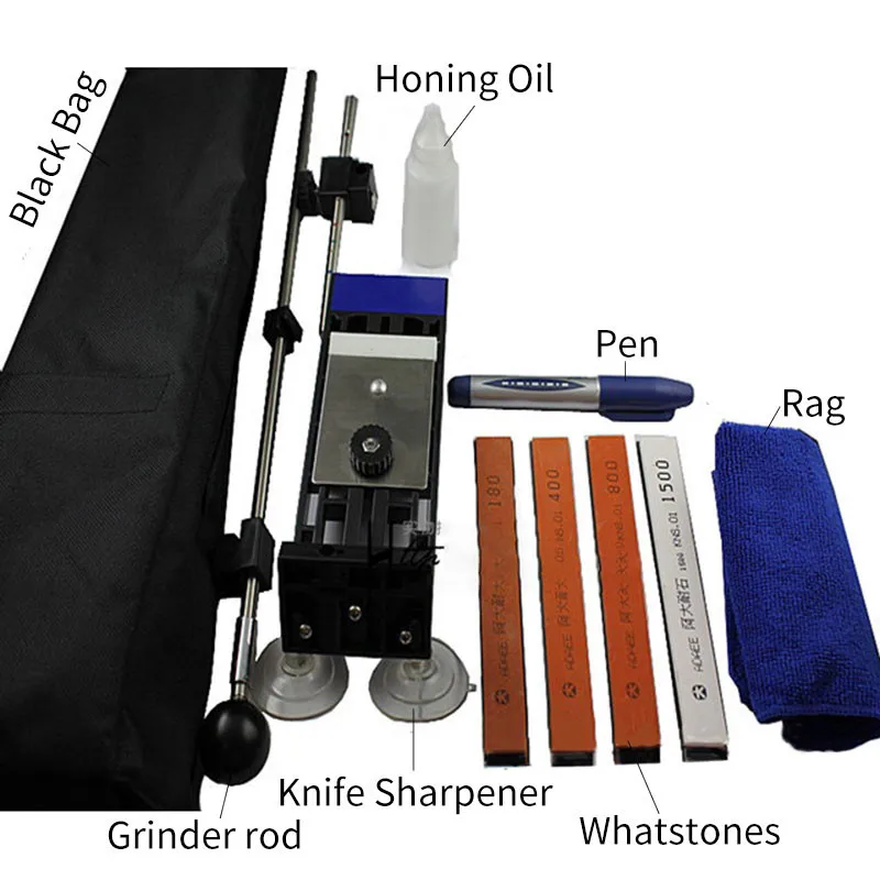 

New update iron steel knife sharpener Professional Kitchen Knife Sharpener Sharpening Fix Fixed Angle Grinder with 4 stones
