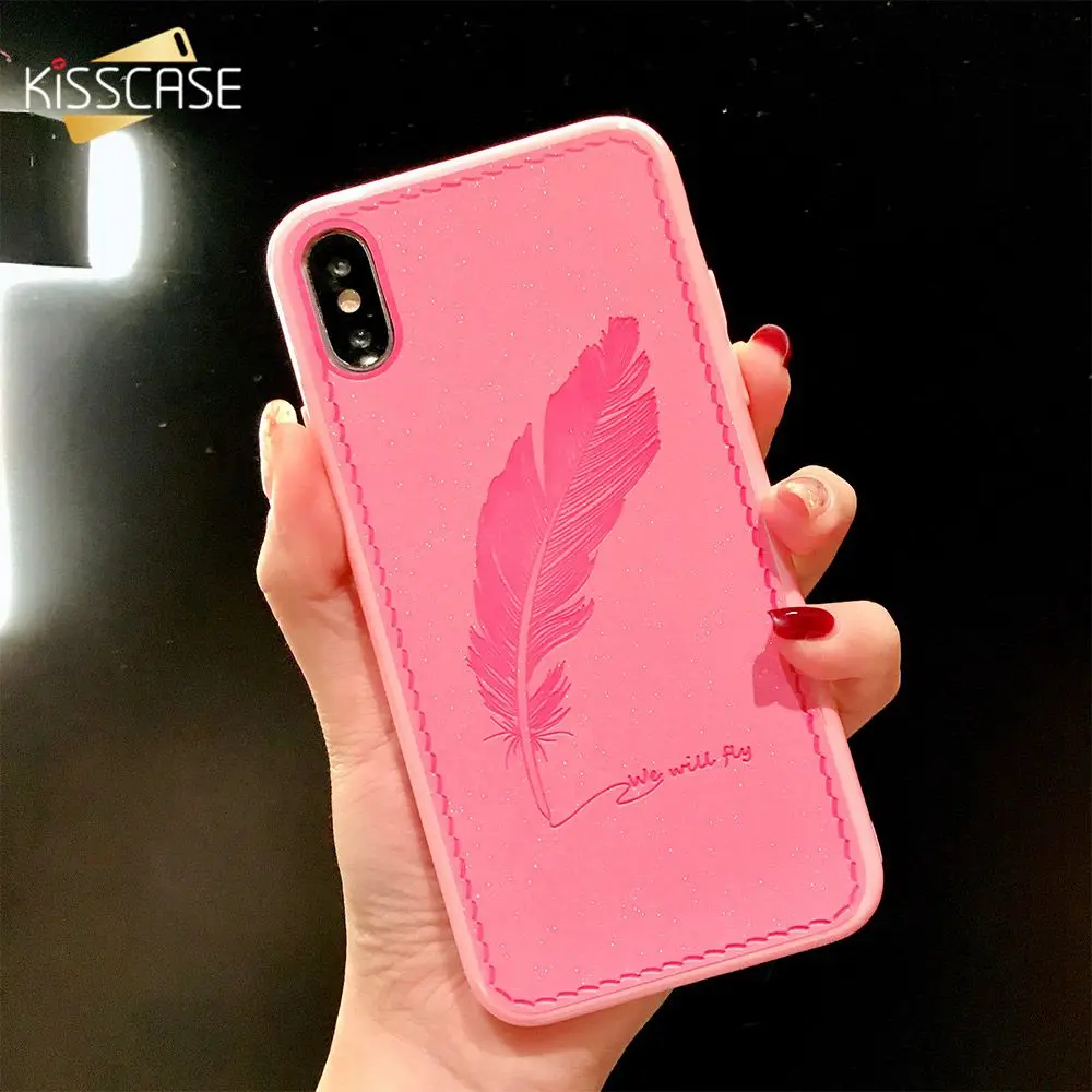 KISSCASE красивый чехол с рисунком для iPhone 8 7 X XS 6 S Plus Роскошные шикарные Чехлы