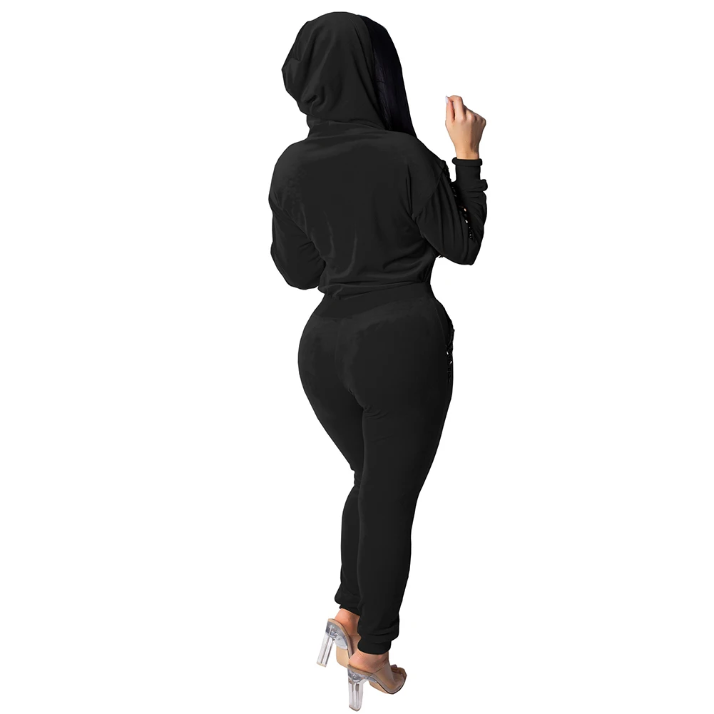 YJSFG домашний комплект из двух предметов с блестками женский спортивный костюм