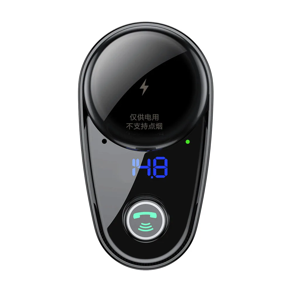 Baseus FM Transmitter Bluetooth 4.2 Car Kit MP3 Audio Player Stereo Radio LED Display 3.4A Dual USB Charger | Электроника