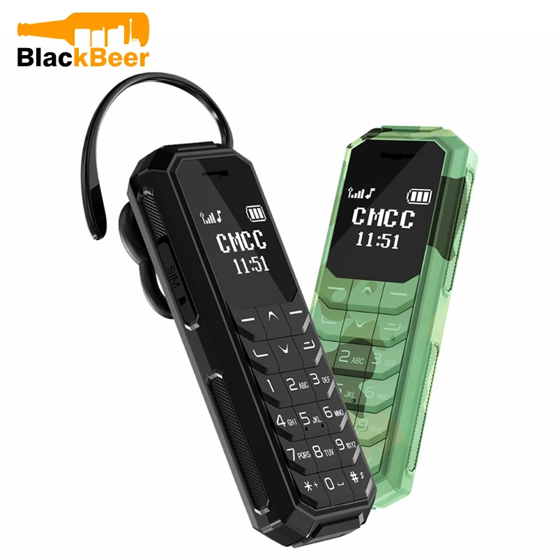 

Mosthink KK2 MINI 2G GSM MobilePhone 0.66 Inch Bluetooth V3.0 Dialer Wireless Earphone Magice Voice Cellphone as L8star BM70