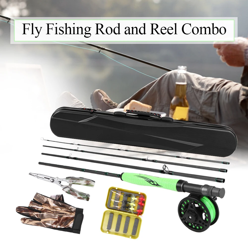 Портативная удочка и катушка для ловли нахлыстом комбинированное удилище из