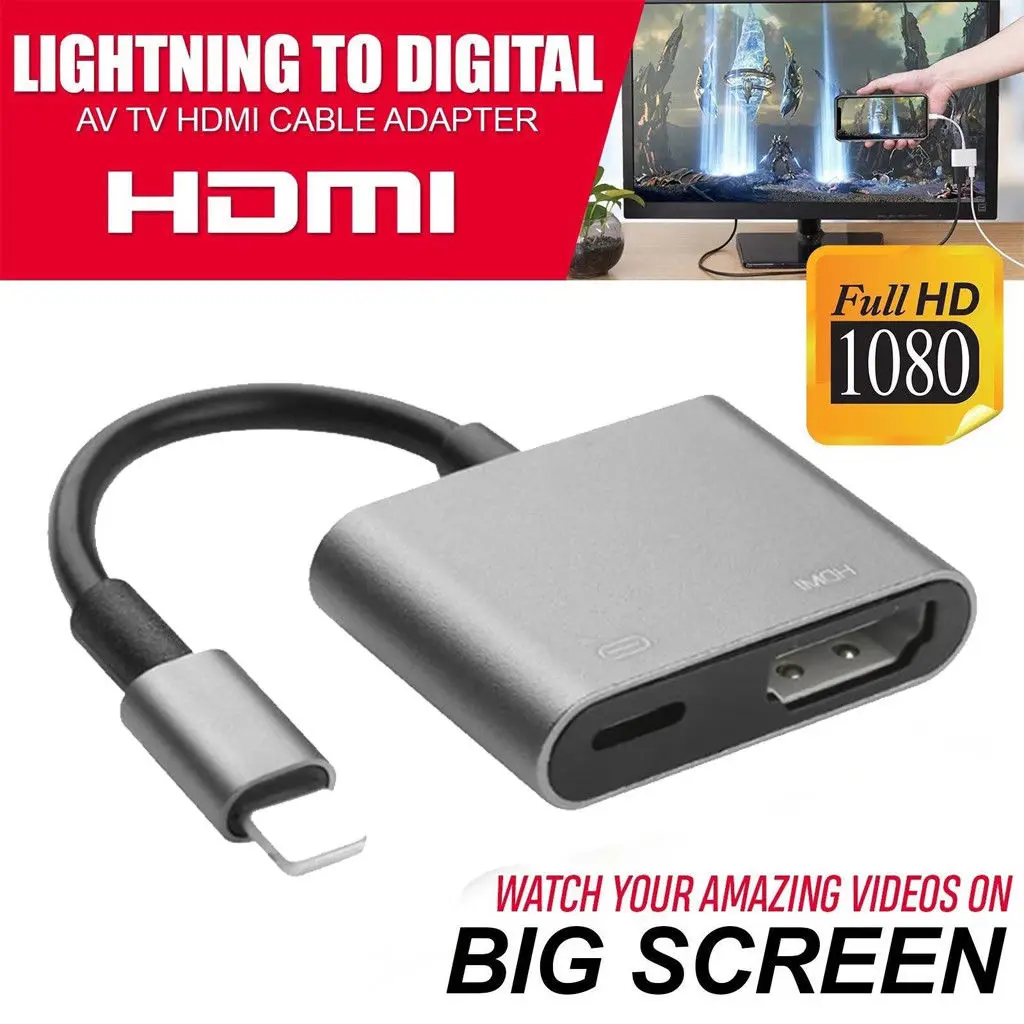 1080 P 8-контактный кабель адаптера Lightning-HDMI tv AV для iPhone 6 S 7 8 Plus X | Электроника