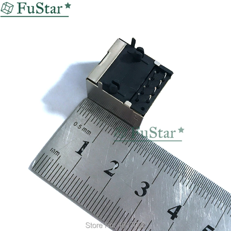 10 шт. в партии металлический 8 контактный Женский Разъем RJ45 под прямым углом