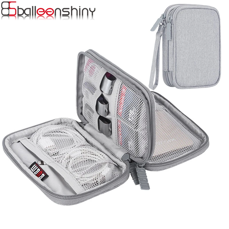 BalleenShiny двойной слой цифровых электронных продуктов сумка для хранения SD карты USB