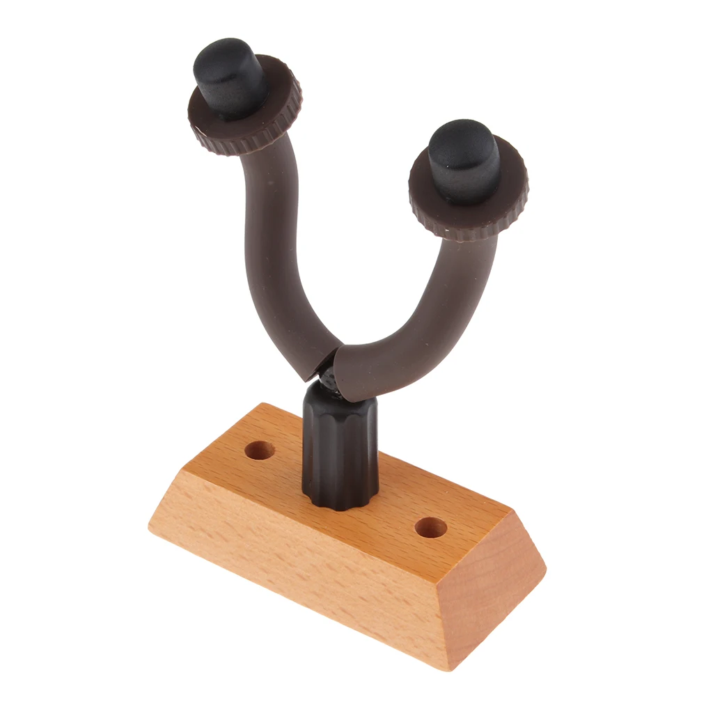 Acoustic Guitars Wall Mount Hanger Hook Stand Neck Display Supports for Stringed Instruments - Wood Bottom With Fixed Screws | Спорт и