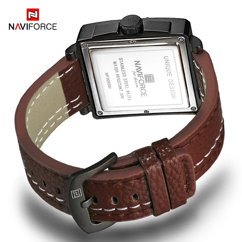 NAVIFORCE Men Quartz Sports Watches Fashion Top Brand Leather Strap Creative Waterproof Wristwatches Man Clock Relogio Masculino | Наручные
