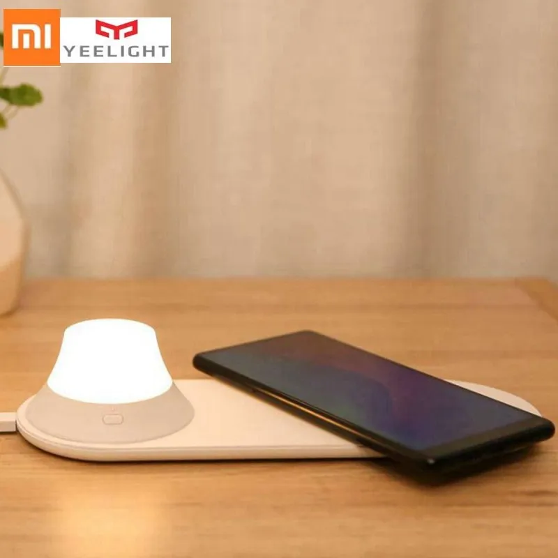 2019 Xiaomi Yeelight Intelligent беспроводной зарядное устройство с светодиодный ночник