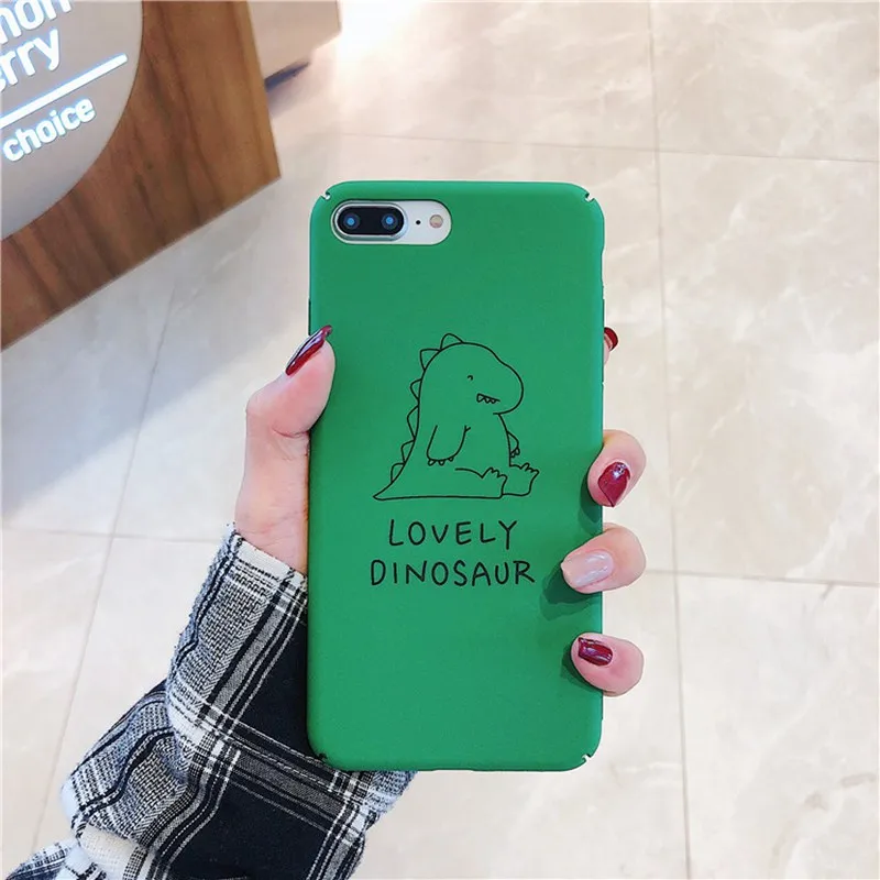 Stelllife нашивки милых динозавров чехол для iPhone X XS Max XR Candy Green iphone 8 7 6 S Plus Жесткий ПК