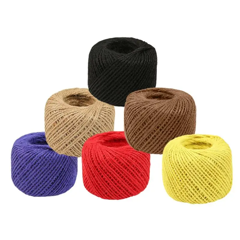 Многоцветная веревка 25 м из натурального волокна джутовая ремесло DIY подарок