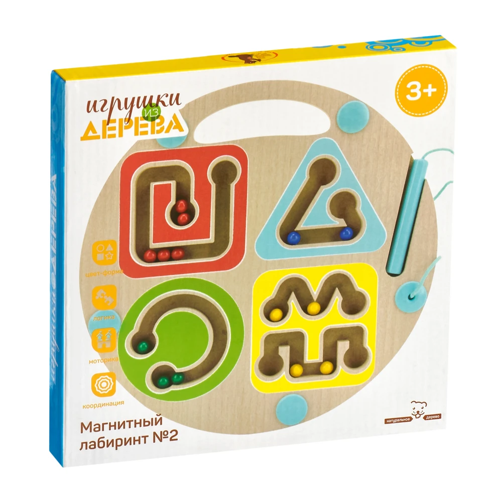Лабиринт Igrushki iz dereva Магнитный &quotГеометрия&quot|Игрушки развивающие| |