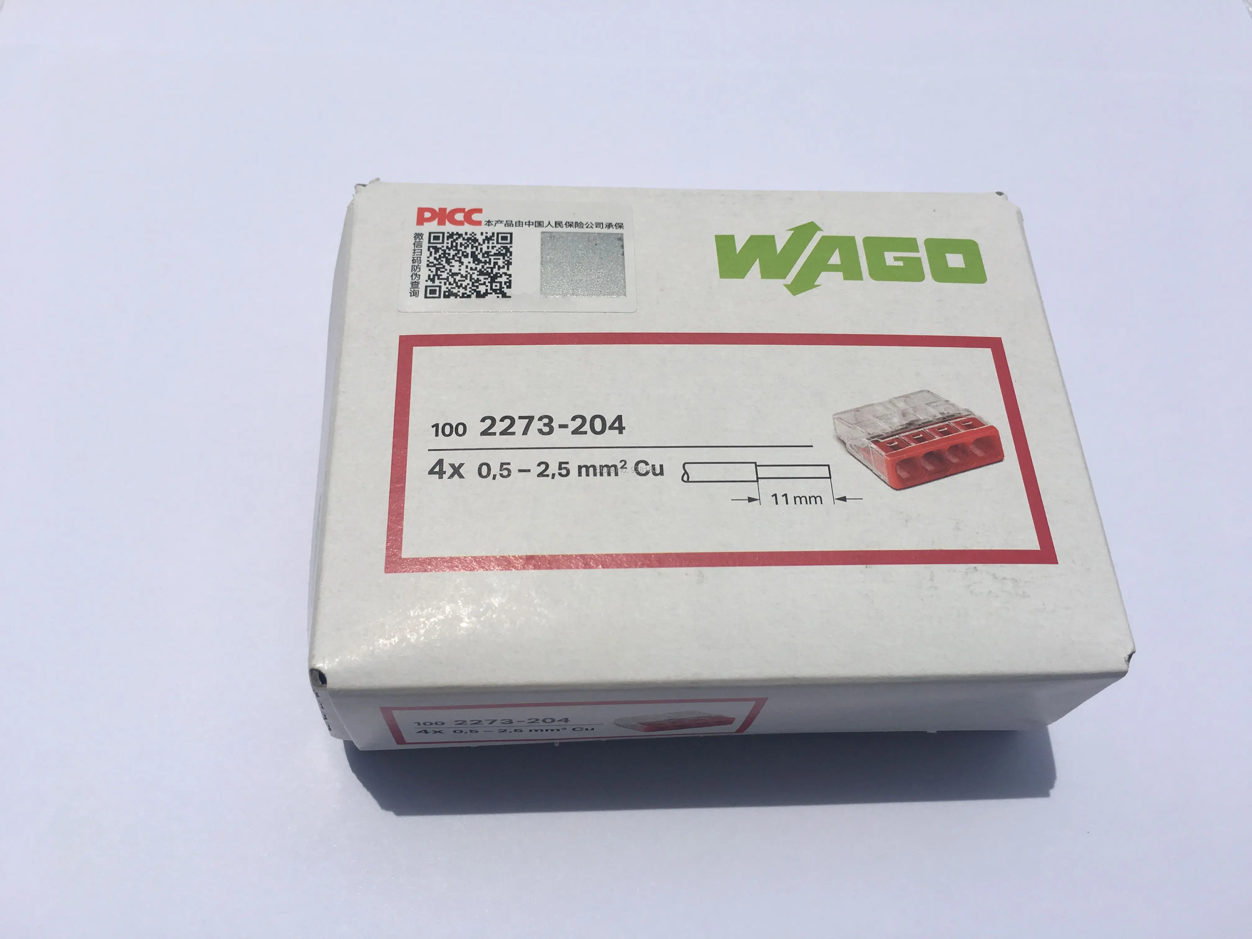 100 шт. 2273 204 mini pushfit компактные разъемы 4x2.5qmm клетка Зажим соединения Push wire разъем
