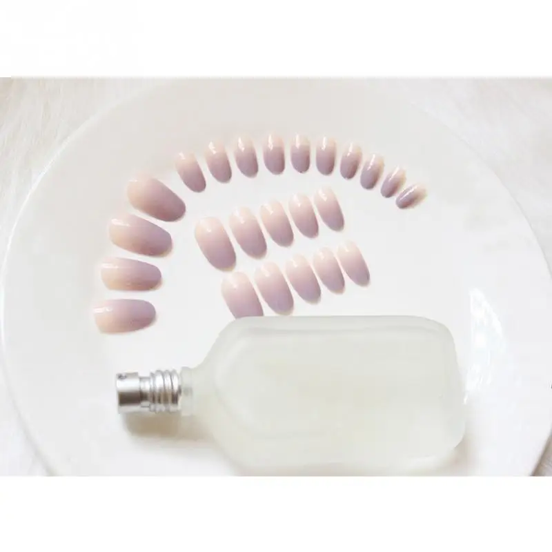 24 шт. светло бежевого цвета фиолетовый градиент цветные накладные ногти