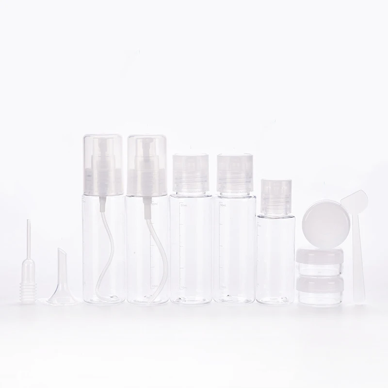 12 шт./компл. портативный распылитель пластик уход за кожей лица тара для кремов и