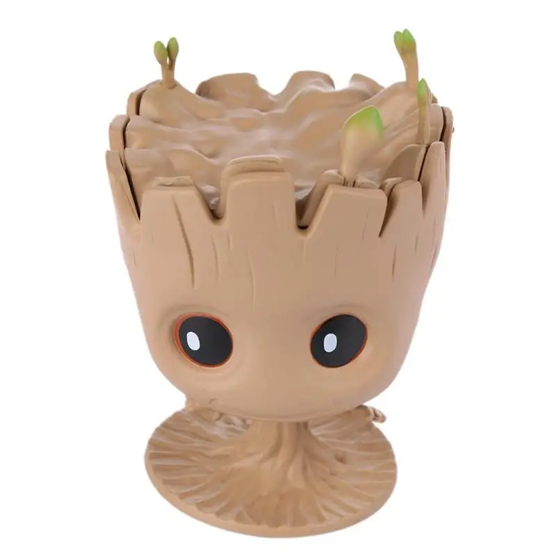 Groot цветочный горшок милые фигурки детский модель игрушечная ручка держатель