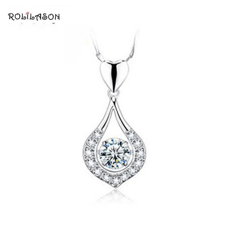 

Подвеска из чистого серебра 925 пробы, ожерелье в форме капельки, благородное ожерелье из чистого серебра