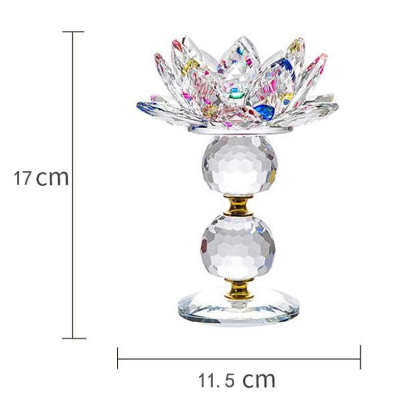 Новая свеча в виде лотоса украшение фэн шуй дома аксессуары держатель Стекло