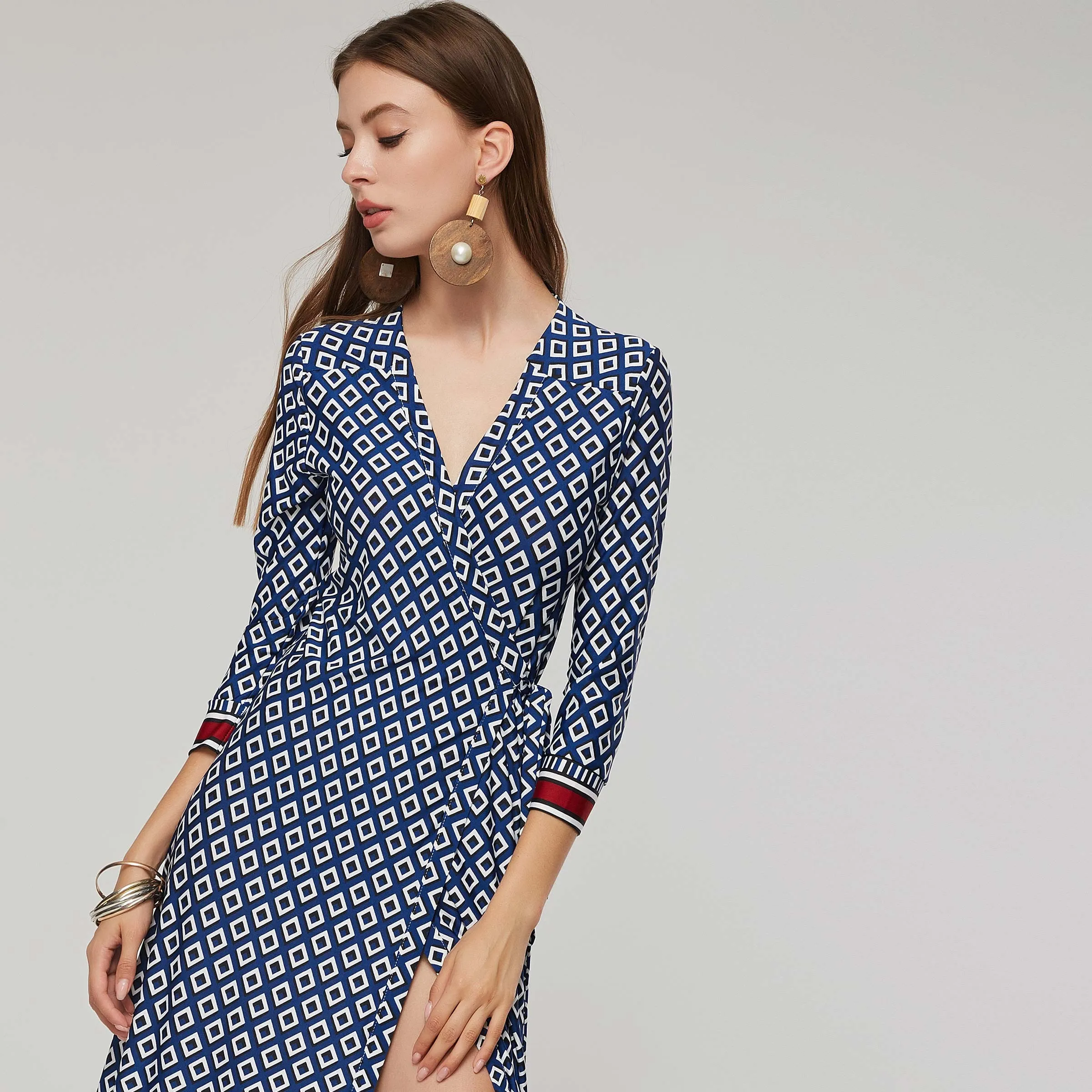 Для женщин макси платья Повседневное Boho Винтаж прямые высокая талия цветочный
